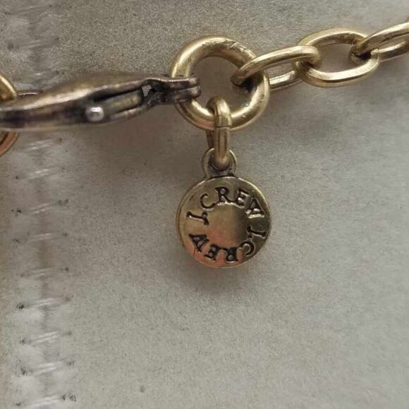 J Crew Matte Finish Triangle Crystal Rhinestone Cluster Necklace - Picture 3 of 12